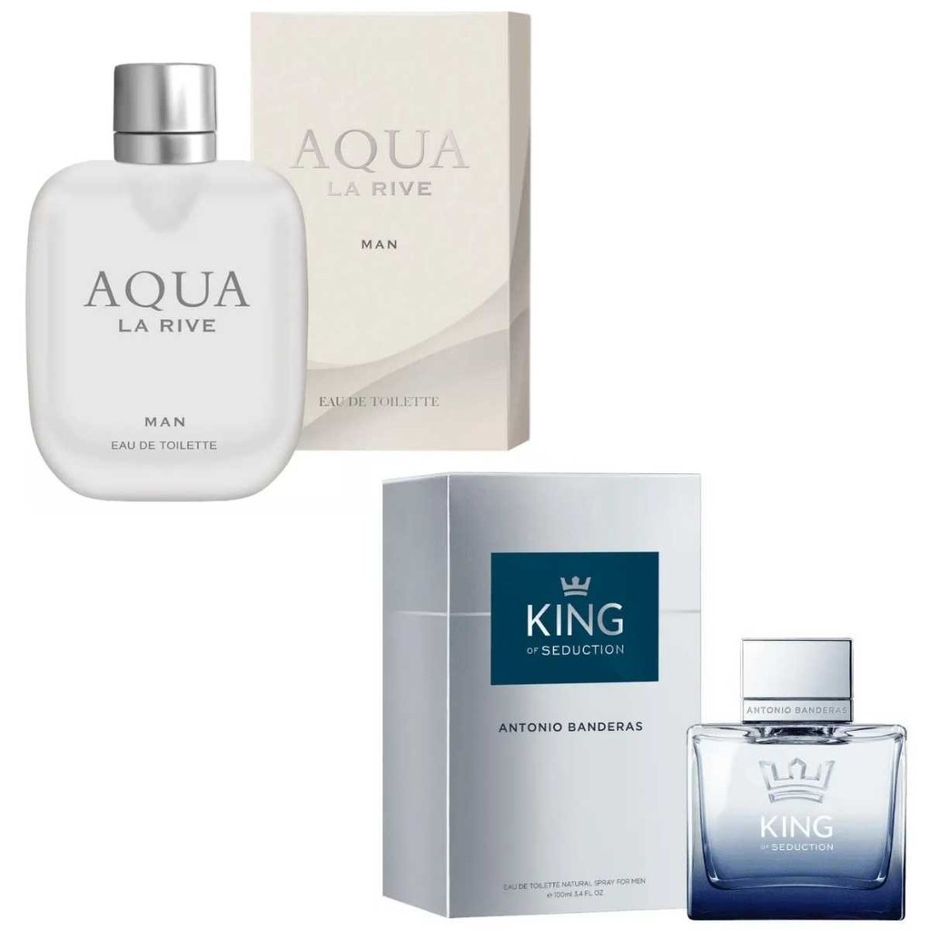 Kit Masculino La Rive Aqua Man EDT 90ml + Banderas King of Seduction EDT 100ml