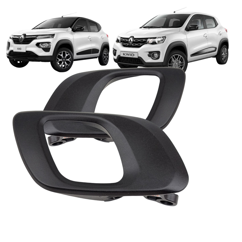GATILHO MAÇANETA INTERNA PORTA RENAULT KWID 17 18 19 20...PRETO HASTE CURVA