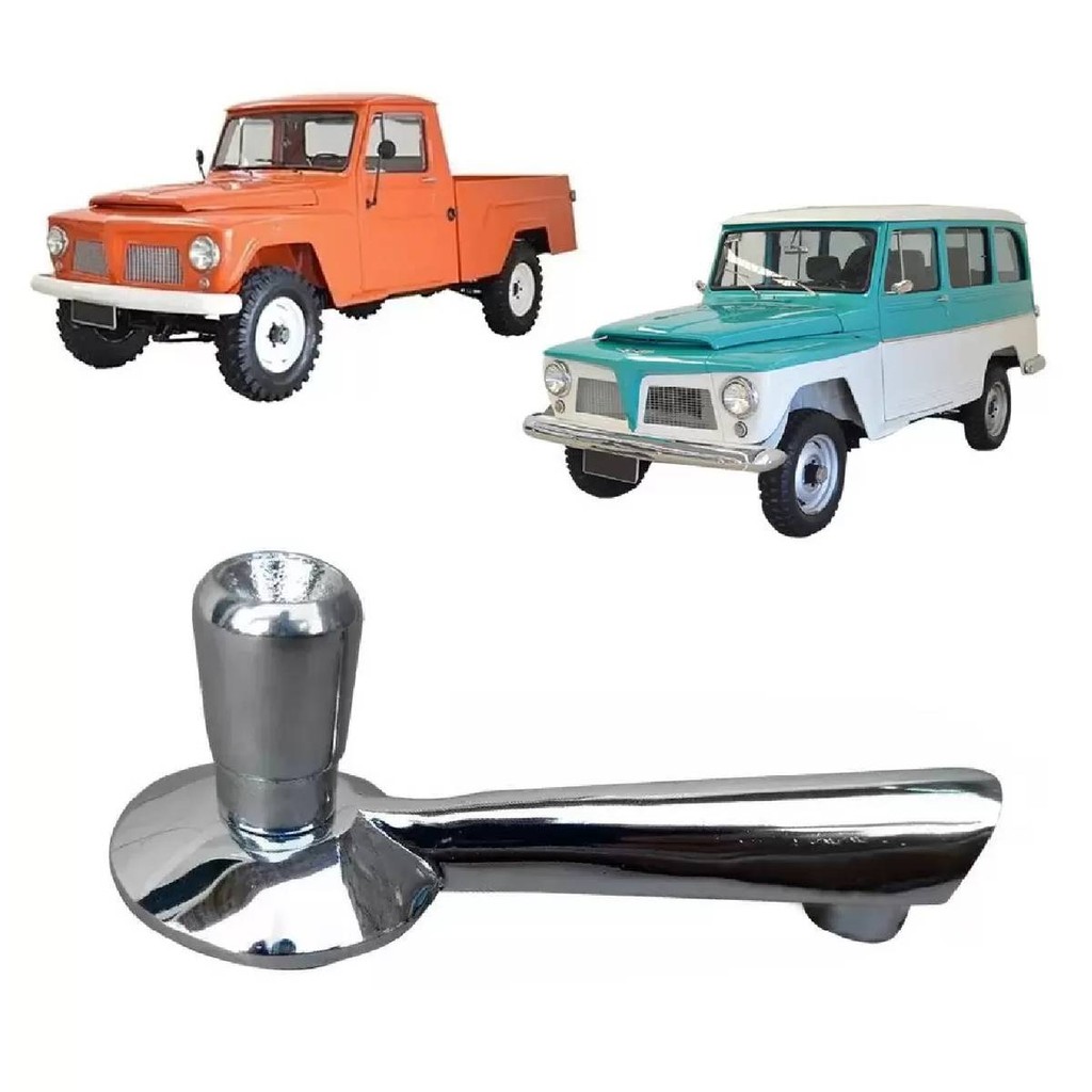 Manivela Vidro Da Porta Ford F75 F-75 Rural 1967 a 1977 Willys Cromada
