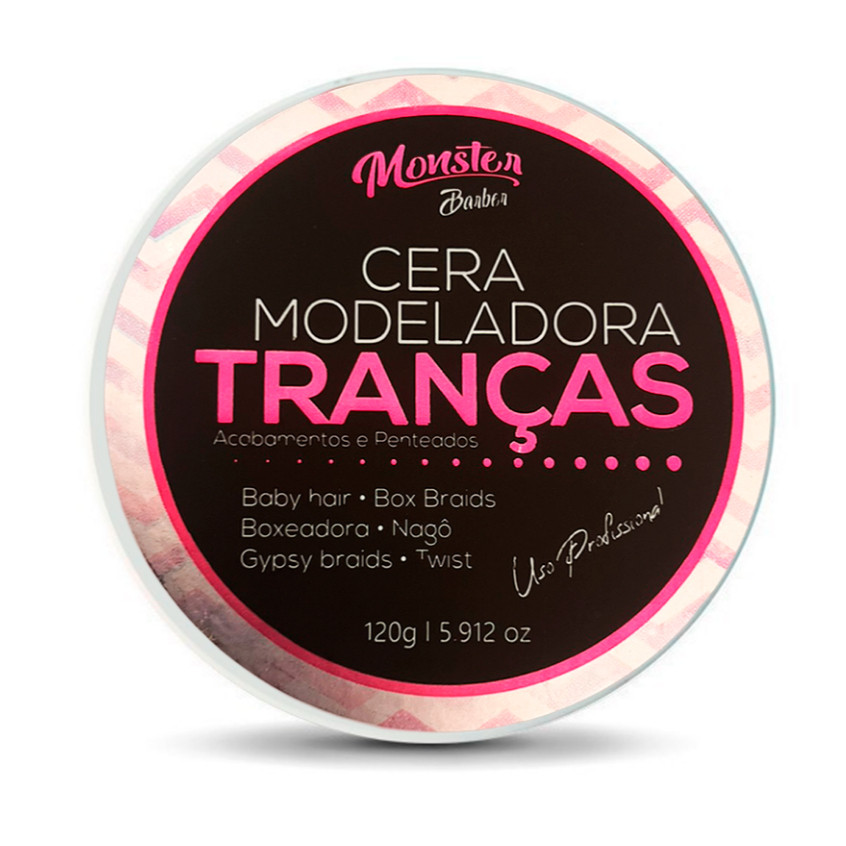 cera Modeladora Tranças Incolor Box Braid Baby Hair 120g monster barber !
