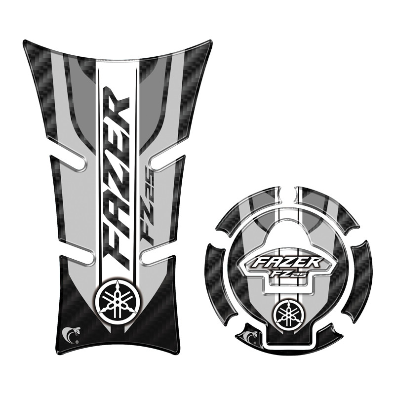 Kit Protetor Tanque e Bocal Adesivo Moto Yamaha FZ25 2023/2024 PRETO