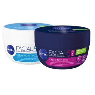 Kit Nivea Hidratante Facial Nutritivo 100g + Hidratante Facial Noturno 100g em Oferta na Shopee