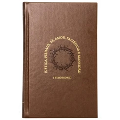 Bíblia Sagrada | NVI | Índice | PJV | Leitura Perfeita | Couro Soft Capa Dura | Marrom | 1Tm:6:11