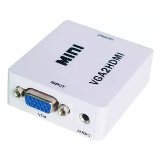 Mini Conversor Vga Para Hdmi Vga2hdmi Tv Monitor Pc Headphone P2 Projetor Switch Casa Nootbook