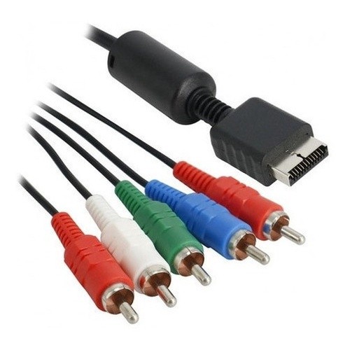 Cabo Video Componente Para Play 2 e Play 3 Ps2 Ps3 Ponta Prata Alta Definição