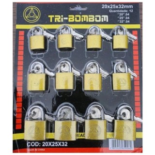 Cadeado Cartela 12 Unidades ///diversos Tamanhos em Oferta na Shopee