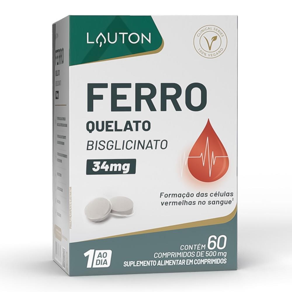 FERRO QUELATO 34MG COM 60 COMPRIMIDOS em Oferta na Shopee