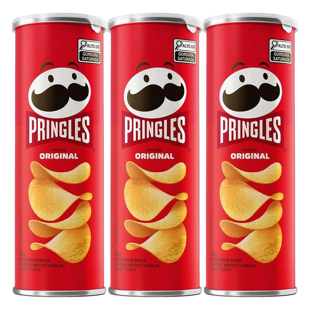 Kit 3 und Batata Pringles Original 104g
