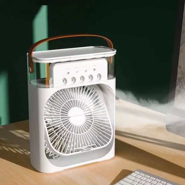 Refrigerador De Ar Ventilador Umidificador Portátil Com Led Reservatório De Água Led Usb BEST