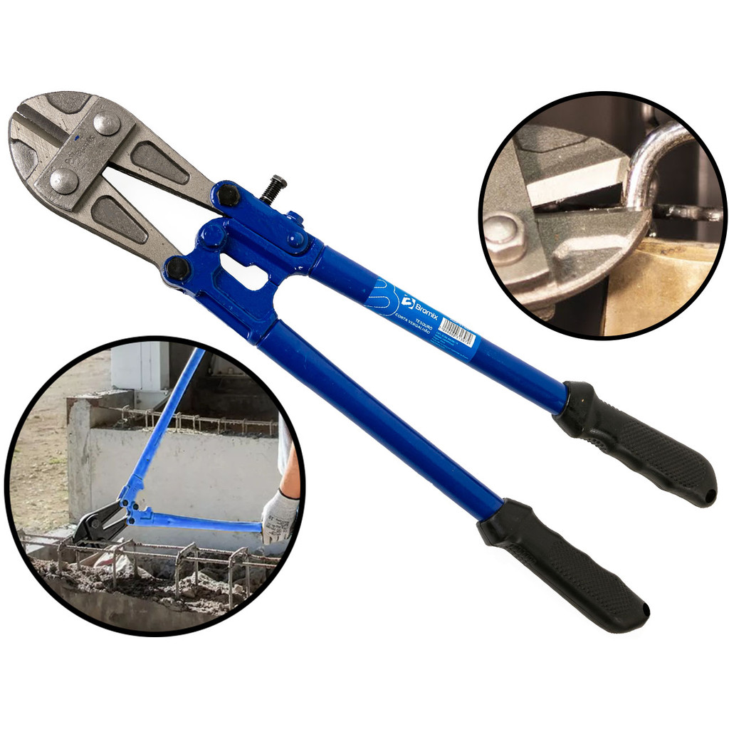 Alicate Tesoura Corta Vergalhão Cabos Arame Profissional 18 Polegadas Lâmina Aço Polido Bramix em Oferta na Shopee