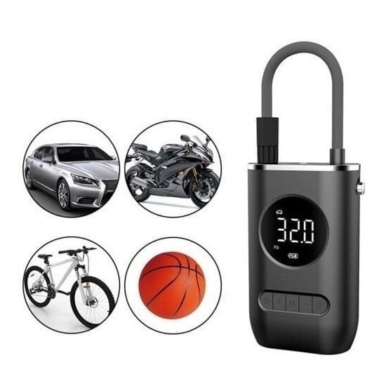 Calibrador Compressor Digital De Pneu Carro Bike Bomba De Ar Sem Fio
