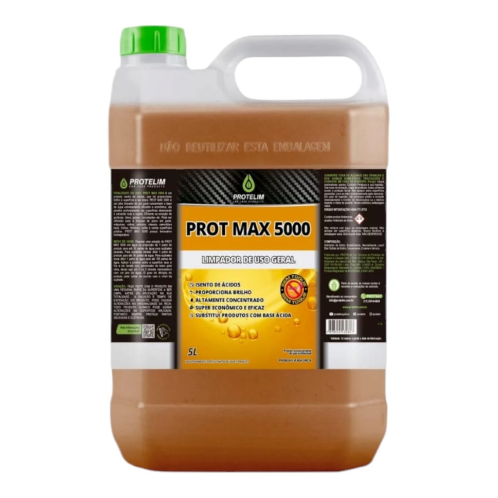 Ultralimpador Lavagem Sem Toque Prot Max 5000 Protelim 5 L em Oferta na Shopee