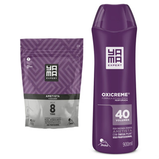 Kit Po Descolorante Ametista Yama 300g e Agua Oxigenada Ametista Yama 40v 900ml em Oferta na Shopee