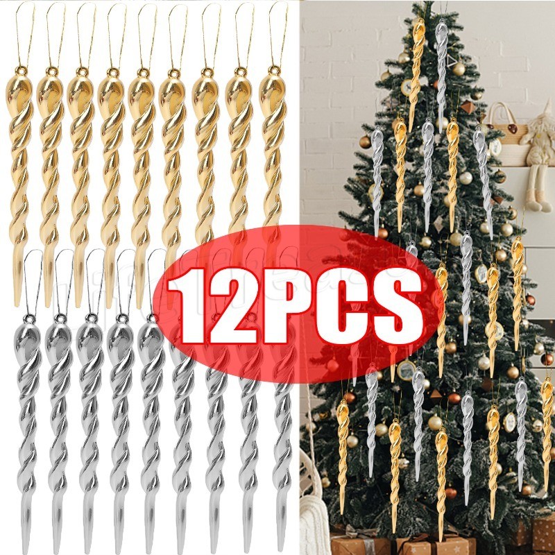 [Destaque] Simulação De Pingentes De Natal-Decoração De Casa De Feliz Enfeite De Suspensão De Árvore Sincelo Dourado Bri