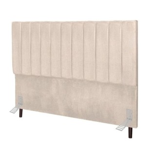 Cabeceira Estofada Cama Box Solteiro 90 Cm Carolina Suede E Frame Cor:bege em Oferta na Shopee