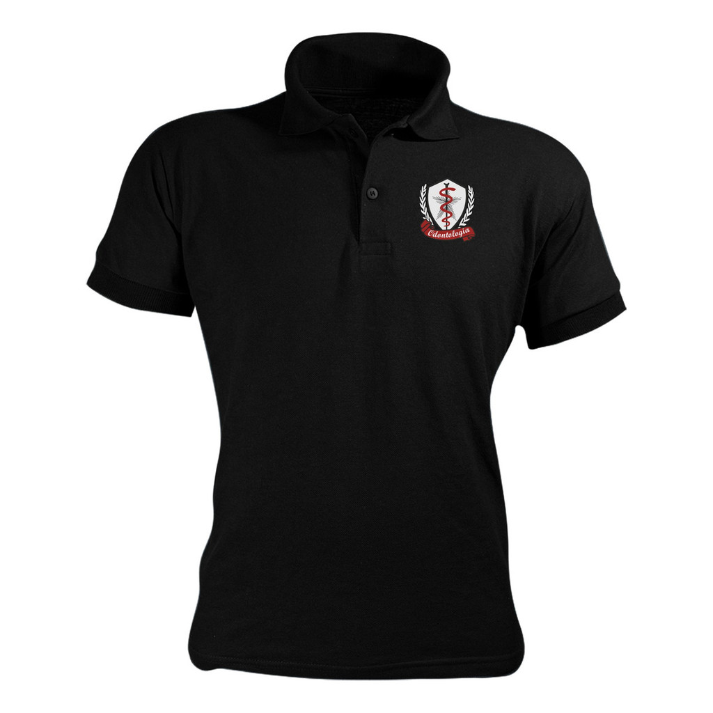 Odontologia Camiseta Polo Unissex Malha Piquet