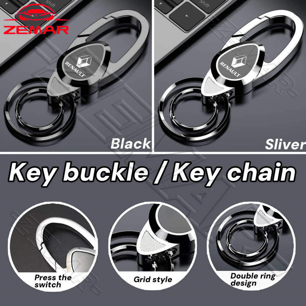 Chaveiro De Carro De Metal Renault Porta-Chaves De Motocicleta Anel Duplo De Alta Qualidade Fivela De Chave Suspensa Pad