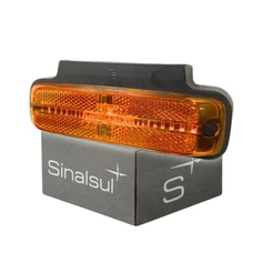 Lanterna Lateral Posição Refletor Com Suporte LED Amarela