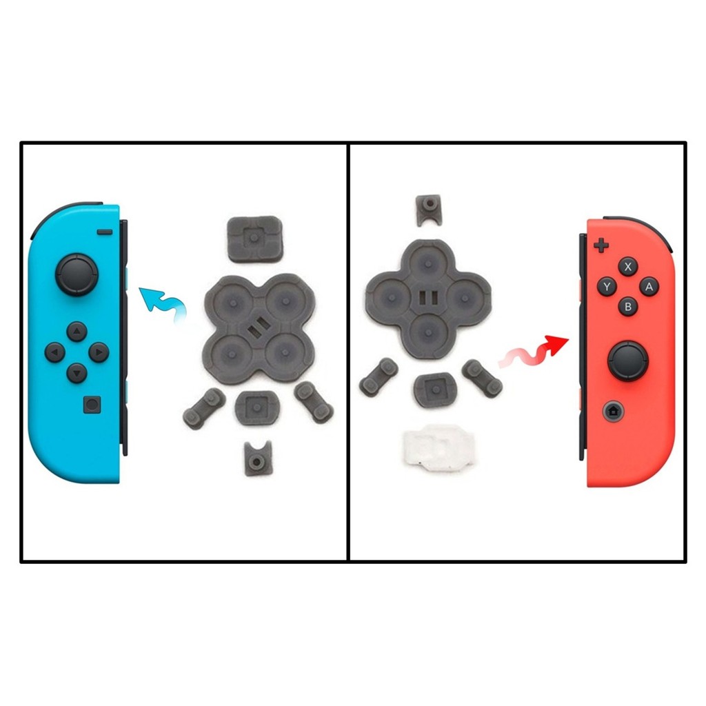 Kit Borrachas Condutivas Botões Para Nintendo Switch Joy Con OLED V1 e V2