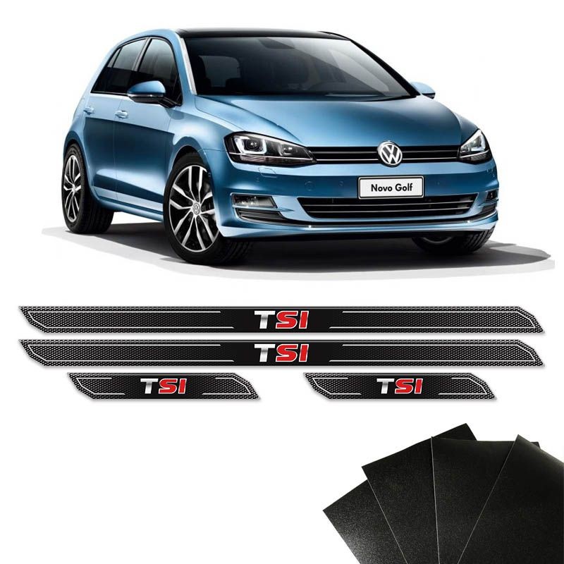 Kit Soleira Diamante Golf Tsi 2014/2018 E Protetor De Porta