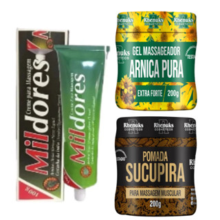 Kit Pomada Mil Dores + Sucupira + Arnica Pura em Oferta na Shopee