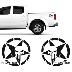 Adesivo Frontier 2014/2020 Caveira Justiceiro Estrela Preto