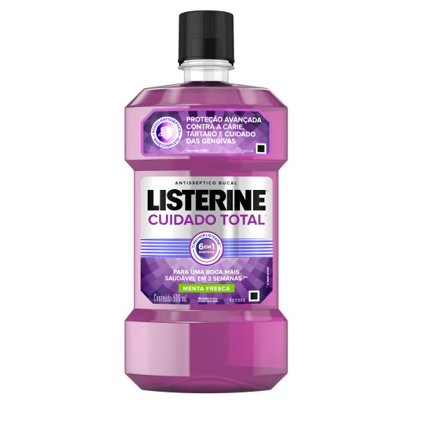 Antisséptico Bucal Listerine Cuidado Total 500ml em Oferta na Shopee