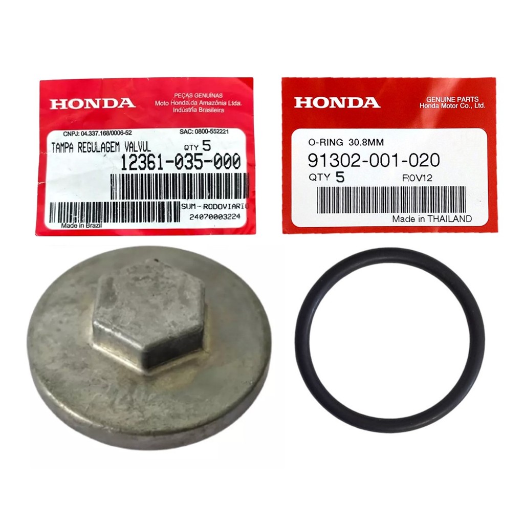 Tampa Bujão Óleo + Anel Sh 150i, Lead 110, Elite 125 19 á 24