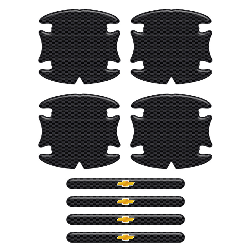 Adesivos Protetor Maçaneta Chevrolet Carbono Preto Resinado em Oferta na Shopee