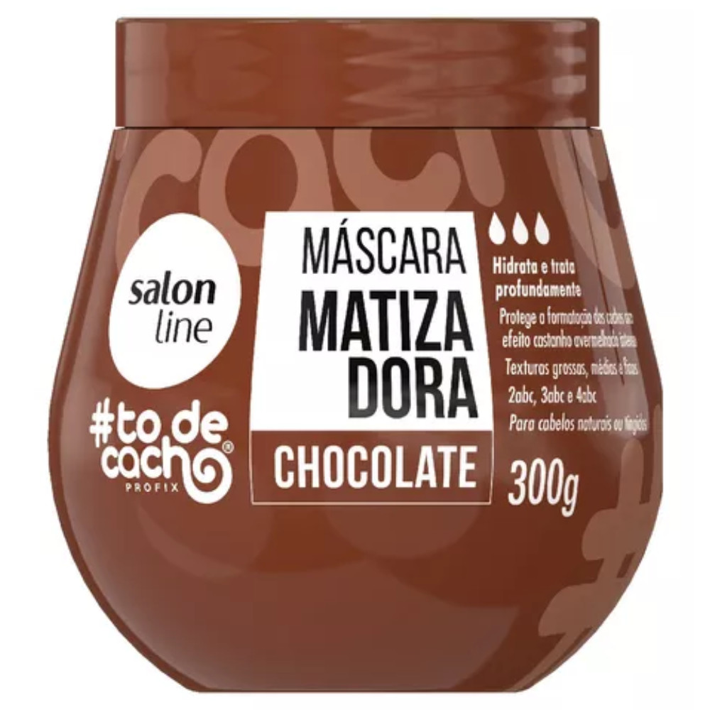 Máscara Matizadora Chocolate To De Cacho Salon Line 300g - Beauty