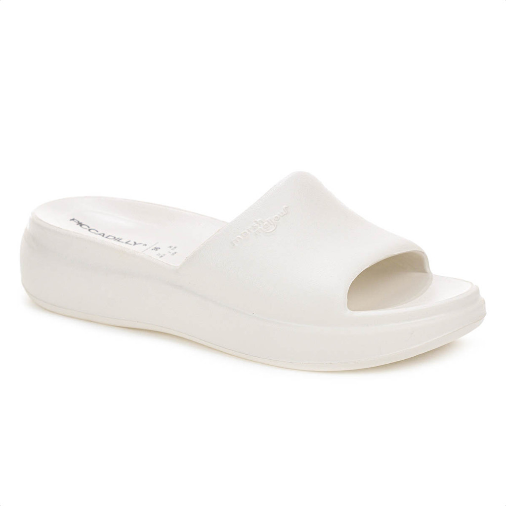 Chinelo Piccadilly Slide Eva Marshmallow Retrô 2000 C238 Off White - Feminino em Oferta na Shopee