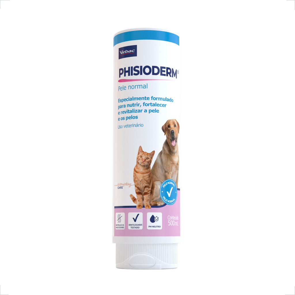 Phisioderm Shampoo Pele Normal Virbac - 500mL