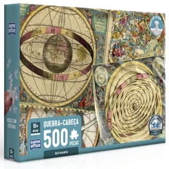 QUEBRA CABEÇA ASTRONOMIA 500 PEÇAS TOYSTER PUZZLE MAPA ESTRELA ATMOSFERA TERRA GLOBO MUNDO CÉU GEO