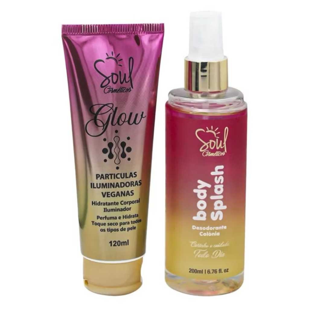 Kit Hidratante Iluminador + Body Splash Soul Cosméticos