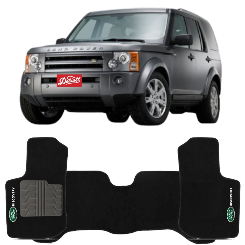Tapete Land Rover Discovery 3 2004 a 2009 Tevic TVLR20504 Carpete Preto