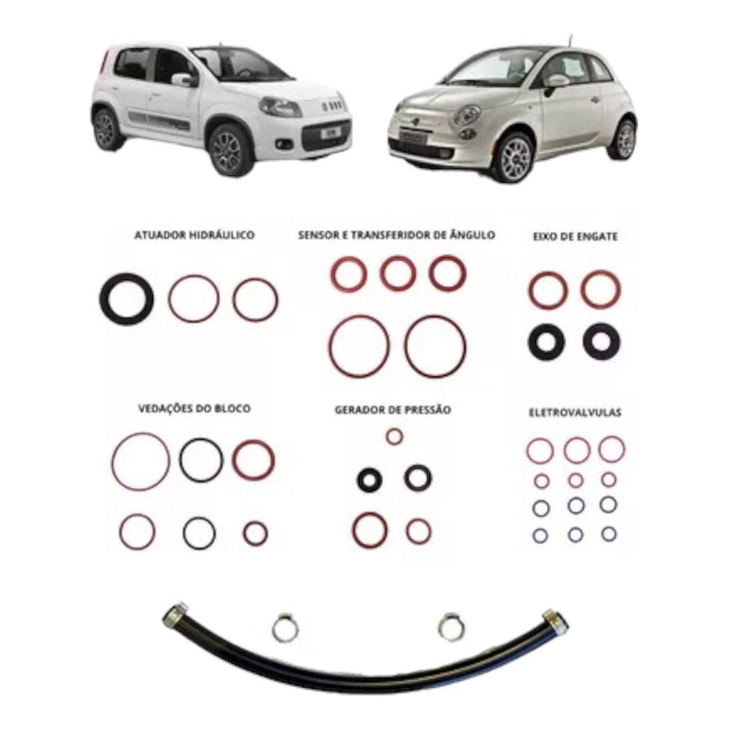 Kit Reparo Câmbio Robo Dualogic Fiat 500 Mexicano E Novo Uno