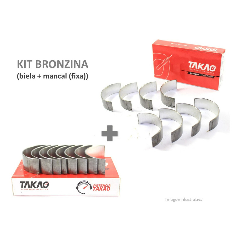Bronzina de Biela e Mancal Sonata Ix35 Santa Fé Sorento Freemont Outlander 2.4 16V 2010/2020, 2.0 16V 2008/2016