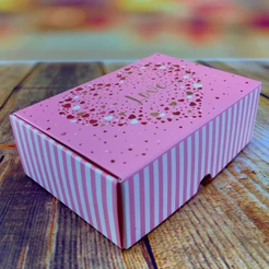 10 CAIXA 6 DOCES DIA DOS NAMORADOS LOVE 12X8X4 5484 (IDEIA NAMORADOS 2025)