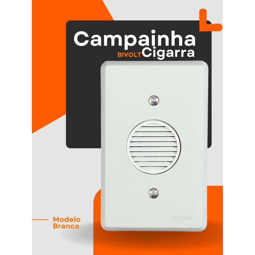 Campainha - Cigarra - Bivolt De Embutir - 110V 220V -  Casa - Construção em Oferta na Shopee