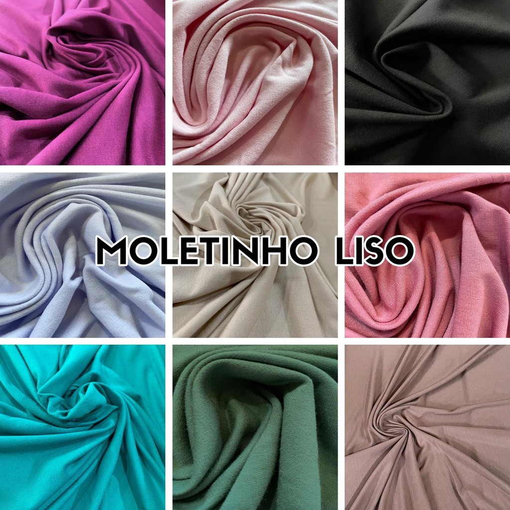 3 Metros Tecido Moletinho Liso - Moletinho de Viscose (3m x 1,80m)