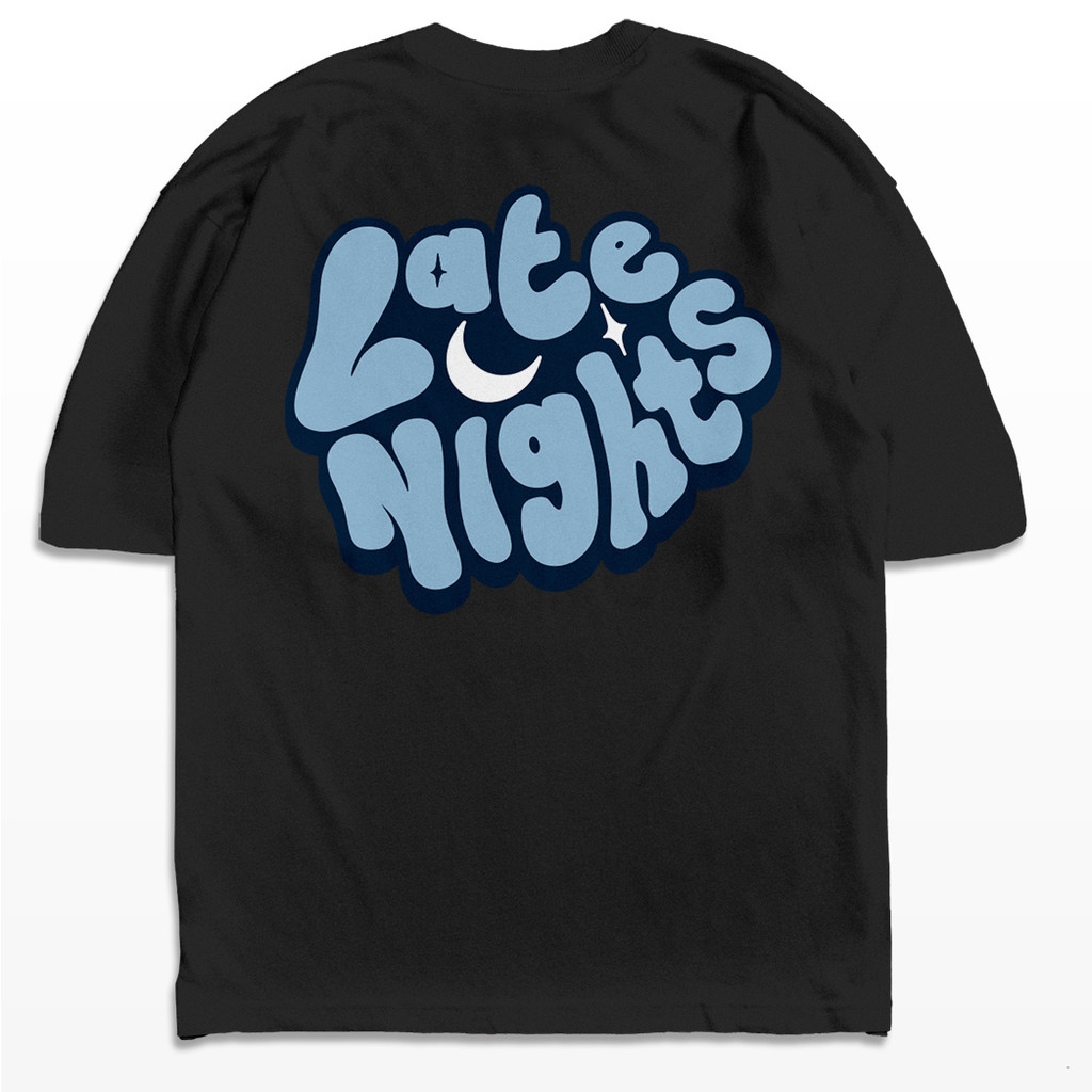 Camiseta Oversized Late Nights Streetwear Streetwear Harajuku Aesthetic Camisa Unissex
