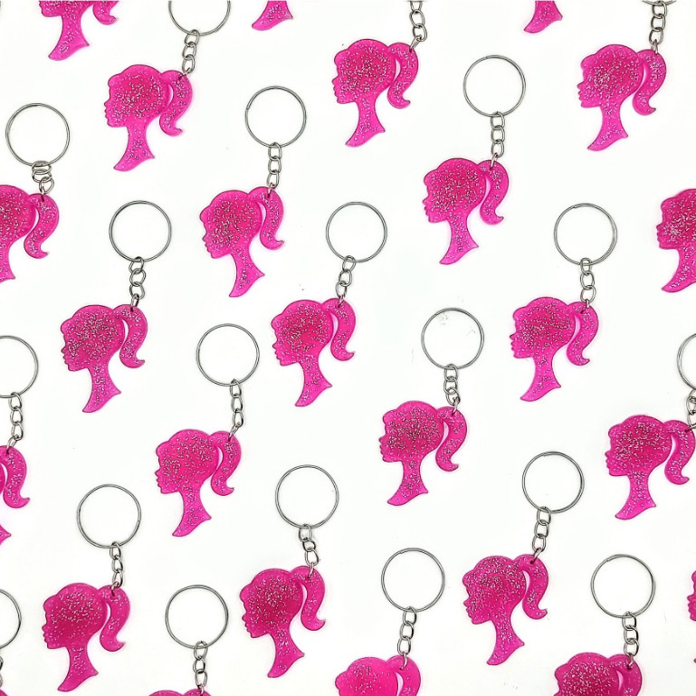 Lembrancinha Barbie 10un Chaveiro Tema Aniversário Menina Novo