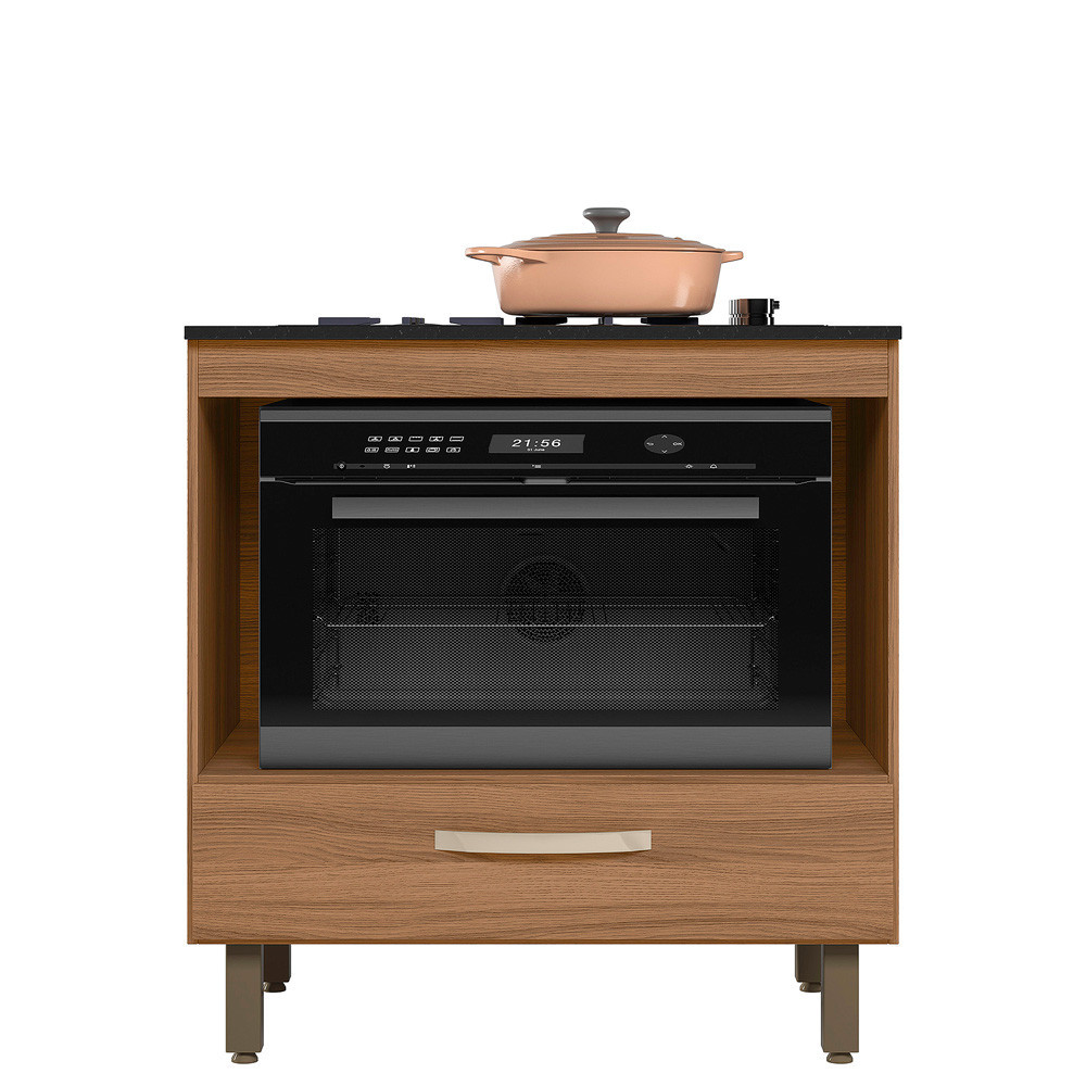Balcão para Cooktop 4 ou 5 Bocas e Forno com 1 Gaveta Ipe Nicioli em Oferta na Shopee