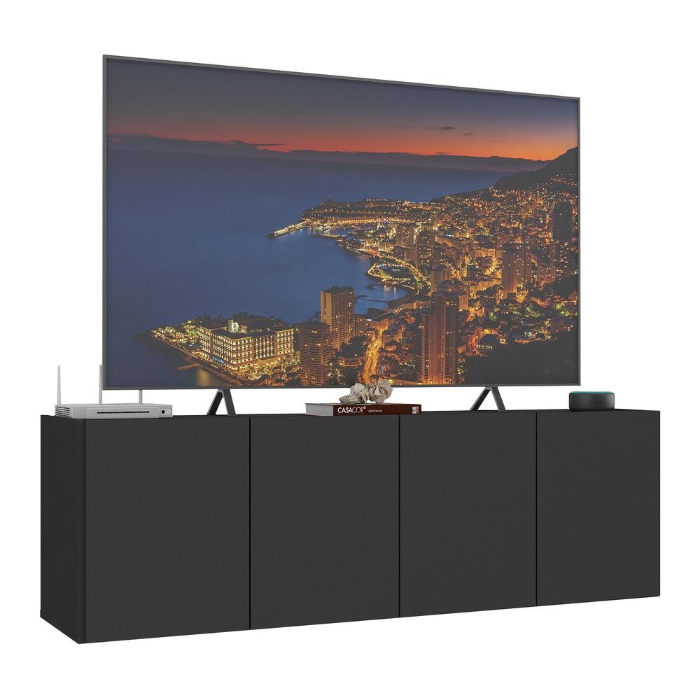 Rack para TV até 50 Polegadas com 4 Portas Suspenso Multimóveis MP1070 em Oferta na Shopee