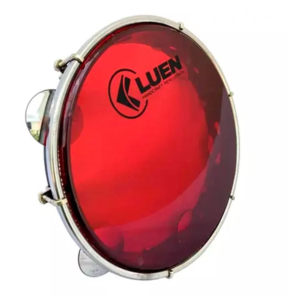 Pandeiro 10 Polegadas Pele Cristal Colorido Abs Luen