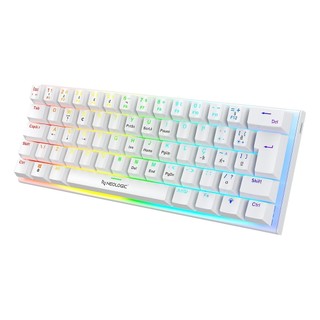 TECLADO GAMER MECÂNICO NEOLOGIC PRECISION POLAR 60% RAINBOW 61 TECLAS SWITCH BLUE BRANCO CABO TIPO C - PREPLR-BLUE em Oferta na Shopee