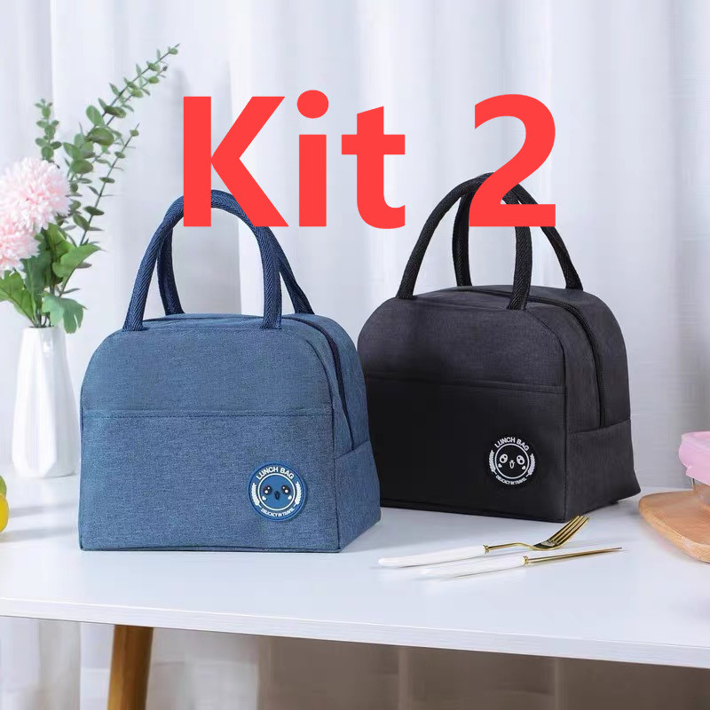 Kit 2 Bolsa Térmica Portátil Com Isolamento Térmico De Desenho