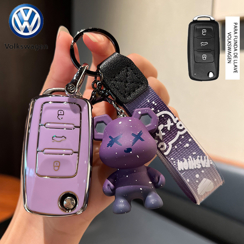 Capa Para Chave Volkswagen Car Bear Golf/GOL/Tiguan/FOX/POLO Novo Chaveiro De Carro TPU Premium