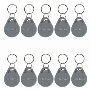 kit 10 Chaveiros de acesso por proximidade RFID TH 1000 MF Tag 13,56 MHz Intelbras