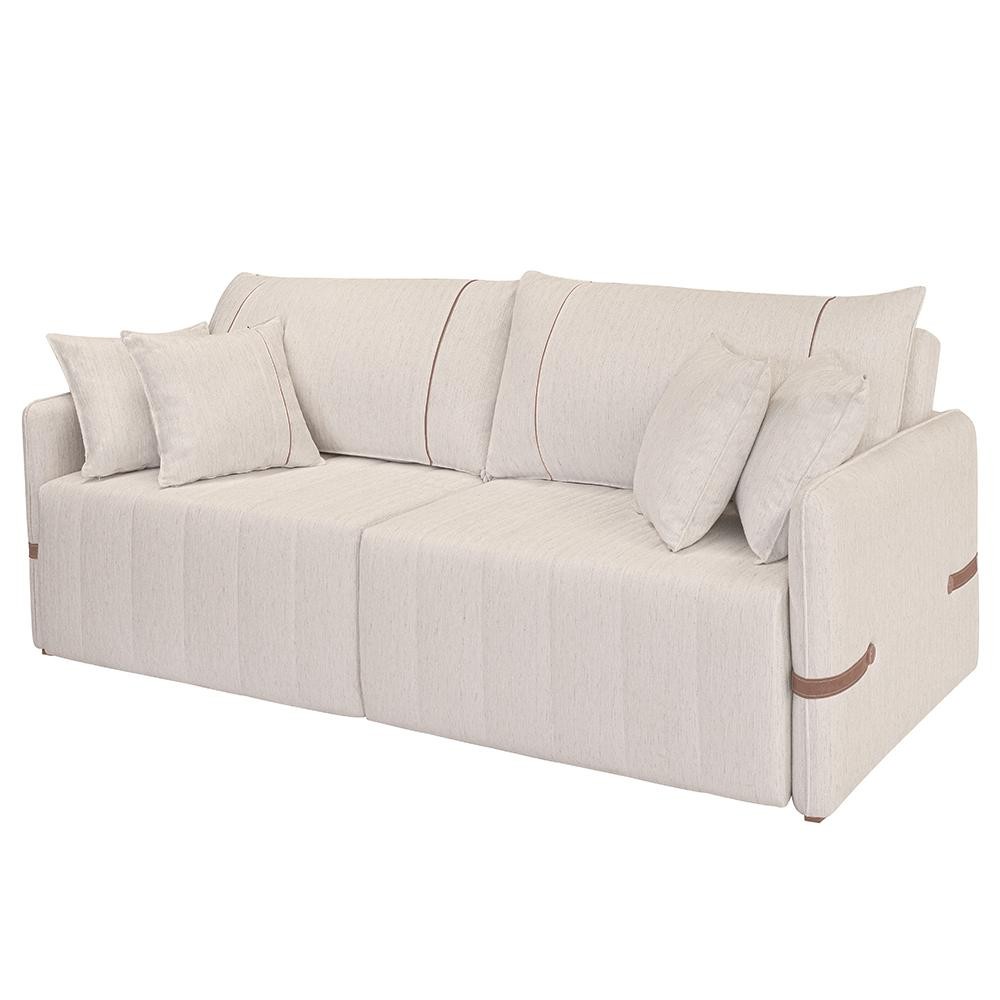 Sofá Cama Retrátil 180cm Essence D05 Linho Cru/Camel - Mpozenato em Oferta na Shopee